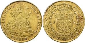 Spain 8 Escudos 1788 S C at auction Jesús Vico - June 25, 2025