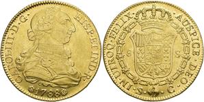 Spain 8 Escudos 1788 S C at auction Jesús Vico - June 25, 2025