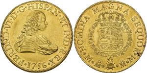 México 8 escudos 1756 Mo MM en subasta Jesús Vico - 26 de junio de 2025