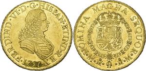 México 8 escudos 1757 Mo MM en subasta Jesús Vico - 26 de junio de 2025