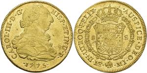 Peru 8 Escudos 1775 MJ at auction Jesús Vico - June 26, 2025