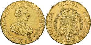 México 8 escudos 1761 Mo MM en subasta Jesús Vico - 26 de junio de 2025