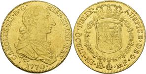 México 8 escudos 1770 Mo MF en subasta Jesús Vico - 26 de junio de 2025