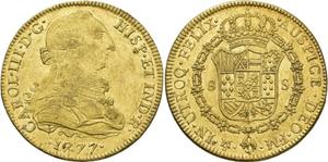 México 8 escudos 1777 Mo FM en subasta Jesús Vico - 26 de junio de 2025