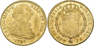 México 8 escudos 1783 Mo FF en subasta Jesús Vico - 26 de junio de 2025