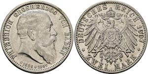 Deutschland 2 Mark 1907 "Baden" auf der Auktion Cayón - 9. Juli 2025