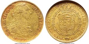 México 8 escudos 1777 Mo FM en subasta Heritage - 21 de julio de 2025