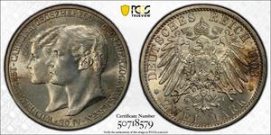 Alemania 2 marcos 1903 A "Sajonia-Weimar-Eisenach" en subasta Stephen Album - 15 de julio de 2025
