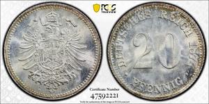 Deutschland 20 Pfennig 1874 G auf der Auktion Stephen Album - 15. Juli 2025