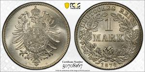 Deutschland 1 Mark 1874 G auf der Auktion Stephen Album - 15. Juli 2025