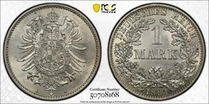 Deutschland 1 Mark 1881 A auf der Auktion Stephen Album - 15. Juli 2025