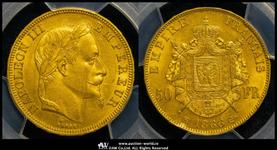France 50 Francs 1866 BB at auction Auction World - July 20, 2025