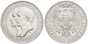Germany 3 Mark 1911 A "Prussia" at auction MDC Monaco - August 31, 2025