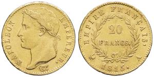 Франция 20 франков 1815 A на аукционе MDC Monaco - 31 августа 2025