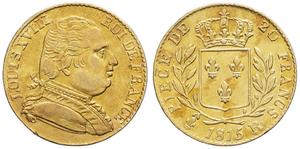 France 20 Francs 1815 R at auction MDC Monaco - August 31, 2025