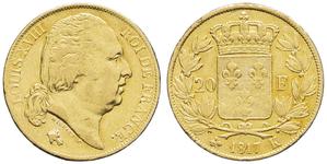 Francja 20 franków 1817 K na aukcji MDC Monaco - 31 sierpnia 2025