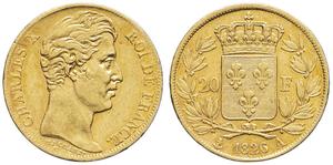 Франция 20 франков 1826 A на аукционе MDC Monaco - 31 августа 2025