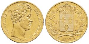 Франция 20 франков 1827 A на аукционе MDC Monaco - 31 августа 2025
