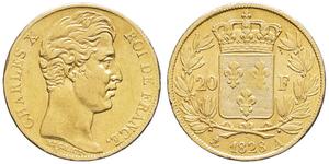 Франция 20 франков 1828 A на аукционе MDC Monaco - 31 августа 2025