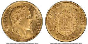 France 20 Francs 1869 A at auction Heritage - August 4, 2025