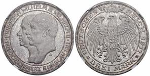 Germany 3 Mark 1911 A "Prussia" at auction Künker - July 24, 2025