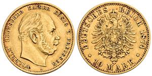 Deutschland 10 Mark 1874 A "Preussen" auf der Auktion Künker - 24. Juli 2025