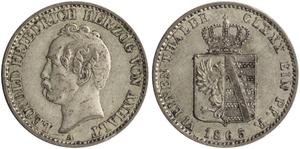 Anhalt-Dessau 1/6 Thaler 1865 A at auction Karamitsos - September 14, 2025