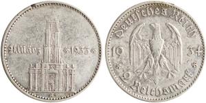 Deutschland 2 Reichsmark 1934 A "Garnisonkirche mit Datum" auf der Auktion Karamitsos - 14. September 2025
