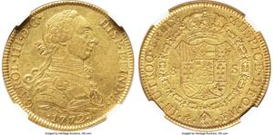 México 8 escudos 1772 Mo FM en subasta Heritage - 15 de agosto de 2025