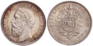 Deutschland 2 Mark 1877 G "Baden" auf der Auktion Teutoburger - 13. September 2025
