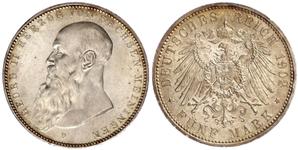 Deutschland 5 Mark 1902 D "Sachsen-Meiningen" auf der Auktion Teutoburger - 13. September 2025