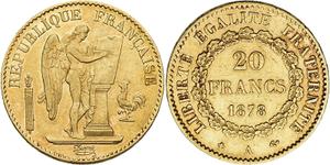 Франция 20 франков 1878 A на аукционе HIRSCH - 26 сентября 2025