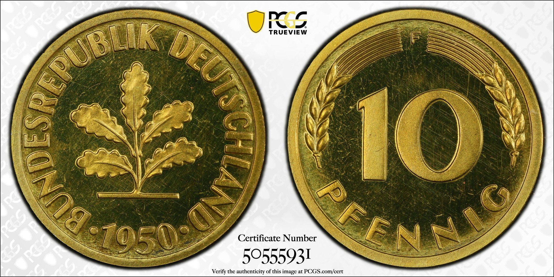 10 Pfennig 1950 F - Coin Value - Germany, FRG