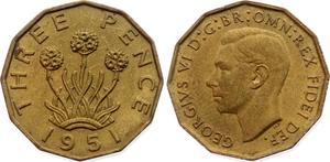 Großbritannien 3 Pence 1951 HP auf der Auktion Katz - 28. April 2019