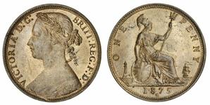 Großbritannien 1 Penny 1875 H auf der Auktion Spink - 18. November 2021