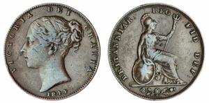 Großbritannien 1 Farthing 1844 WW auf der Auktion Spink - 18. November 2021