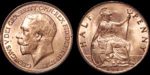 Великобритания 1/2 пенни 1911 на аукционе Davissons Ltd. - 2 августа 2017