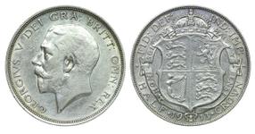 Wielka Brytania 1/2 korony 1913 na aukcji Numismática Leilões - 22 lipca 2022