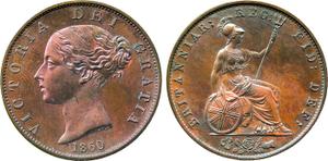 Großbritannien 1/2 Penny 1860 WW auf der Auktion Stanley Gibbons Baldwin's - 5. Mai 2009