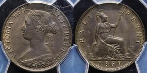 Großbritannien 1/2 Penny 1869 auf der Auktion Auction World - 20. Oktober 2019
