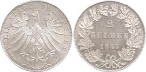 Frankfurt am Main Doppelgulden 1845 auf der Auktion WAG - 10. November 2019