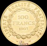 Francja 100 franków 1907 A na aukcji Знак - March 15, 2025