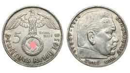 Deutschland 5 Reichsmark 1938 J auf der Auktion Hermes Auctions - March 11, 2025