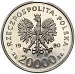 Poland 20000 Zlotych 1990 MW "The 10th Anniversary of forming the Solidarity Trade Union" (Pattern) at auction Niemczyk - March 16, 2025