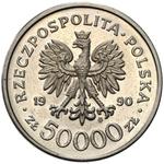 Polen 50000 Zlotych 1990 MW "Gewerkschaft Solidarität" (Probe) auf der Auktion Niemczyk - 16. März 2025