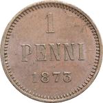 Finland 1 Penni 1873 at auction Coins and Medals - April 11, 2025
