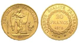 Francja 20 franków 1878 A na aukcji Hermes Auctions - 29 kwietnia 2025