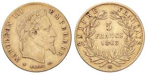 France 5 Francs 1863 BB at auction Inasta - June 17, 2024