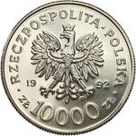 Polska 10000 złotych 1992 MW ET "Władysław III Warneńczyk" (Próba) na aukcji Niemczyk - 30 czerwca 2025