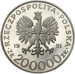 Polska 200000 złotych 1991 MW SW "Michał Tokarzewski-Karaszewicz 'Torwid'" (Próba) na aukcji Niemczyk - 30 czerwca 2025